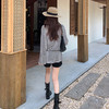 西遇黑白条纹慵懒长袖T恤女2026秋季新款宽松V领防晒罩衫休闲上衣SS060784 商品缩略图4