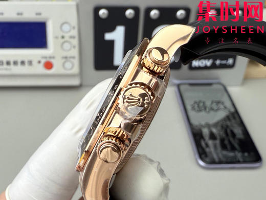 劳力士宇宙计型 EWE新款迪通拿计时系列 余文乐玫金款 日亮金盘 迪通拿4131一体机 男士腕表 商品图5