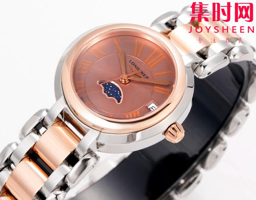KB浪琴心月月相系列 新配色 间玫金款 女士腕表 表径30.5mm 匠心之作【落落大方 腕间淑女】优雅而至。典雅别致的外观，瑞士朗达月相石英机芯，真月相功能(月相一个月走一圈) 商品图2