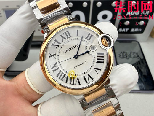 CR卡地亚蓝气球系列 蓝气球42系列男款 大号42mm 间玫金罗马面 男士腕表 商品图2