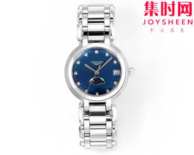 KB浪琴心月月相系列 新配色 蓝盘钻面 女士腕表 表径30.5mm 匠心之作【落落大方 腕间淑女】优雅而至。典雅别致的外观，瑞士朗达月相石英机芯，真月相功能(月相一个月走一圈)
