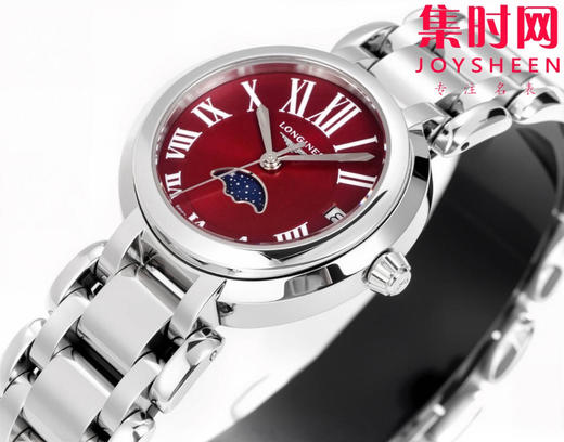 KB浪琴心月月相系列 新配色 红罗马 女士腕表 表径30.5mm 匠心之作【落落大方 腕间淑女】优雅而至。典雅别致的外观，瑞士朗达月相石英机芯，真月相功能(月相一个月走一圈) 商品图3