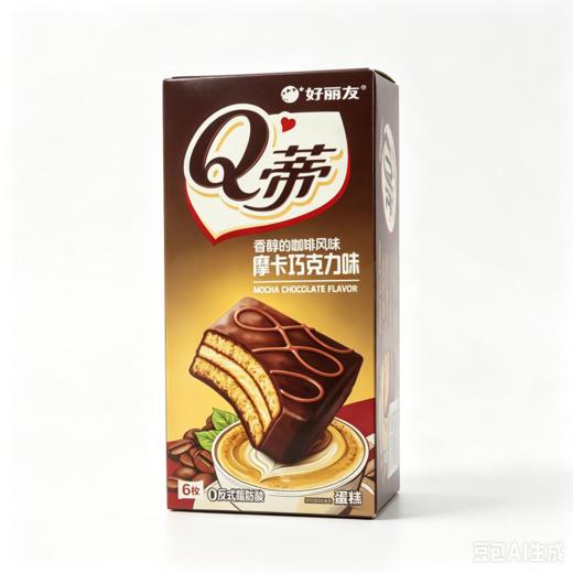 好丽友6枚摩卡巧克力味Q蒂派168g 商品图0