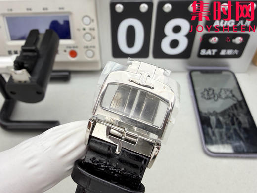GF积家大师系列1378420"小丑" Master Ultra Thin Réserve de Marche超薄大师动显日历 938一体机 男士腕表 商品图8