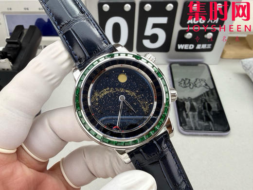 PPF百达翡丽星空 超级复杂功能时计6104系列【彩钻圈】男士腕表 表径44mm 把「天文复杂功能」凝缩成一整片会转动的星空宇宙 商品图1