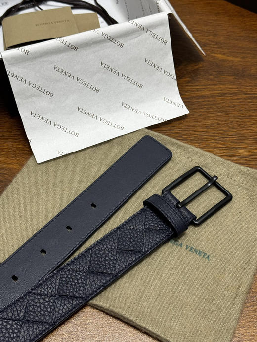 春夏特惠💰380 BV男士腰带 BOTTEGA VENETA   带身宽3.5cm Intrecciato编织腰带 荔枝纹 商品图2