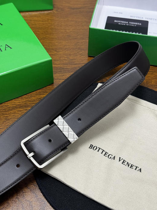 春夏特惠💰320 BV男士腰带 BOTTEGA VENETA 带身宽3.5cm 编织圆环腰带 商品图5