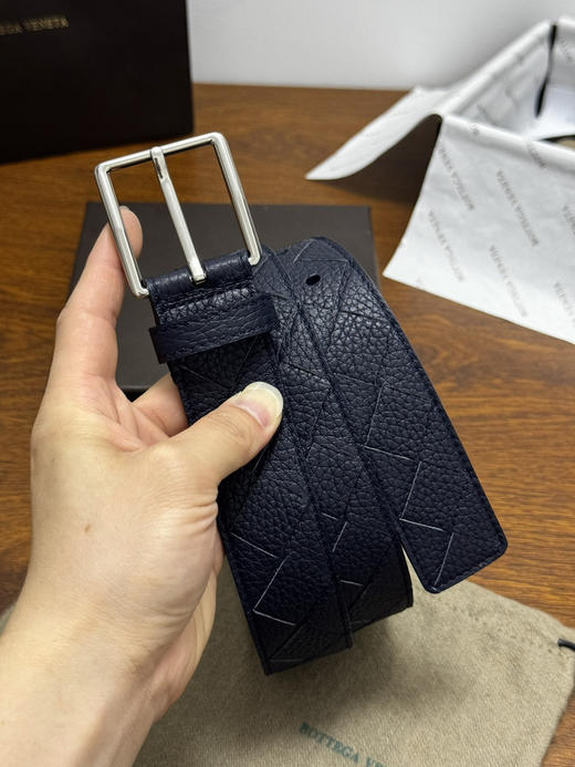 春夏特惠💰380 BV男士腰带 BOTTEGA VENETA   带身宽3.5cm Intrecciato编织腰带 荔枝纹 商品图5