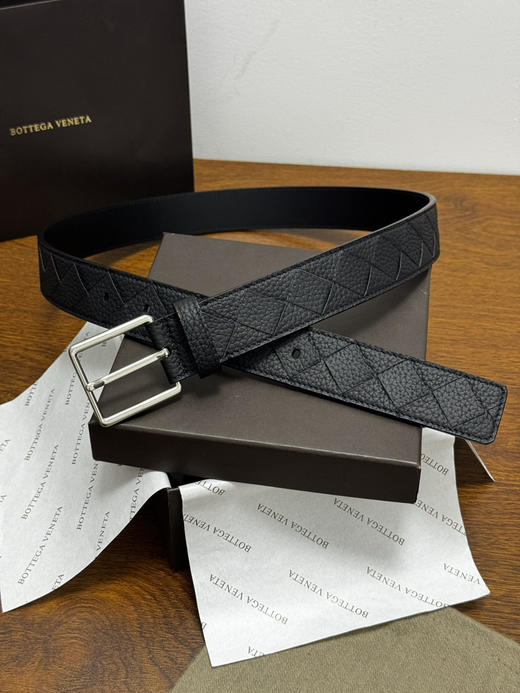 春夏特惠💰380 BV男士腰带 BOTTEGA VENETA   带身宽3.5cm Intrecciato编织腰带 荔枝纹 商品图1