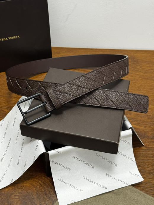 春夏特惠💰380 BV男士腰带 BOTTEGA VENETA   带身宽3.5cm Intrecciato编织腰带 荔枝纹 商品图1