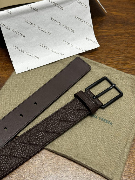 春夏特惠💰380 BV男士腰带 BOTTEGA VENETA   带身宽3.5cm Intrecciato编织腰带 荔枝纹 商品图2