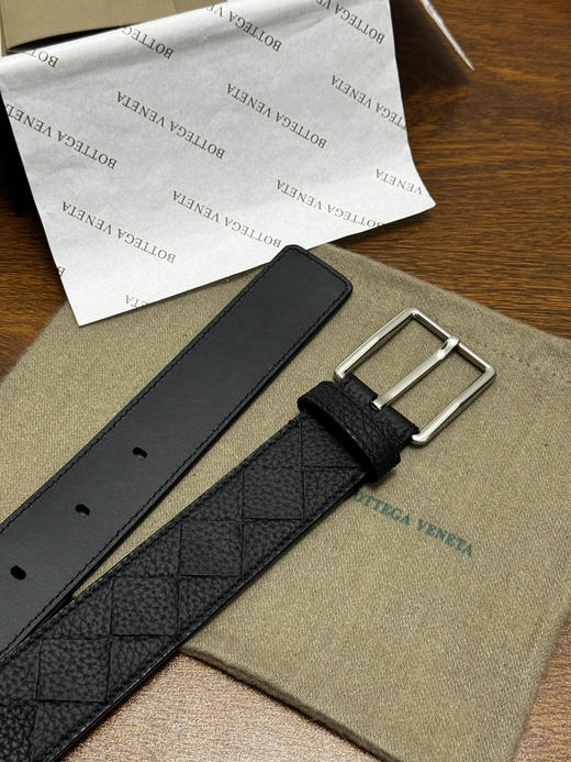 春夏特惠💰380 BV男士腰带 BOTTEGA VENETA   带身宽3.5cm Intrecciato编织腰带 荔枝纹 商品图2