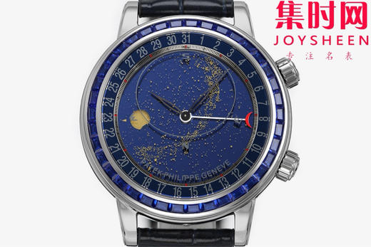 PPF百达翡丽星空 超级复杂功能时计6104系列【彩钻圈】男士腕表 表径44mm 把「天文复杂功能」凝缩成一整片会转动的星空宇宙 商品图1