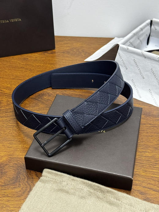 春夏特惠💰380 BV男士腰带 BOTTEGA VENETA   带身宽3.5cm Intrecciato编织腰带 荔枝纹 商品图4