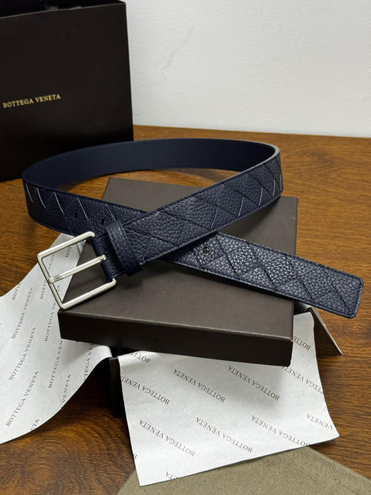 春夏特惠💰380 BV男士腰带 BOTTEGA VENETA   带身宽3.5cm Intrecciato编织腰带 荔枝纹 商品图1
