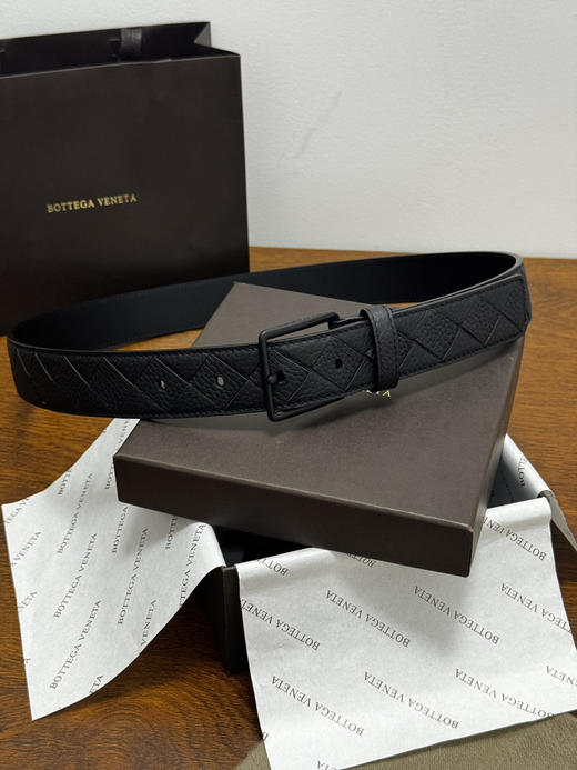 春夏特惠💰380 BV男士腰带 BOTTEGA VENETA   带身宽3.5cm Intrecciato编织腰带 荔枝纹 商品图0