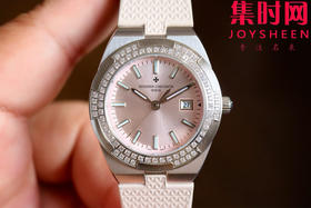 新品—随心所至 启幕无畏之行 VC江诗丹顿新款Overseas CC纵横四海女款系列1225v/1205v 樱花粉 女士石英腕表 表径33mm