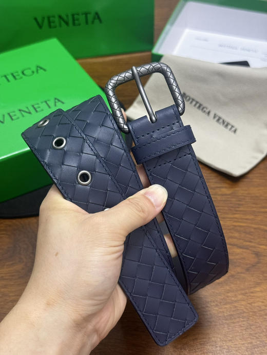 春夏特惠💰270 BV男士腰带 BOTTEGA VENETA 带身宽3.5cm 小牛皮皮革手工编织，手工编织新款牛皮经典之作 商品图2