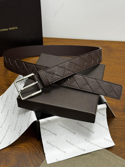 春夏特惠💰380 BV男士腰带 BOTTEGA VENETA   带身宽3.5cm Intrecciato编织腰带 荔枝纹 商品图1