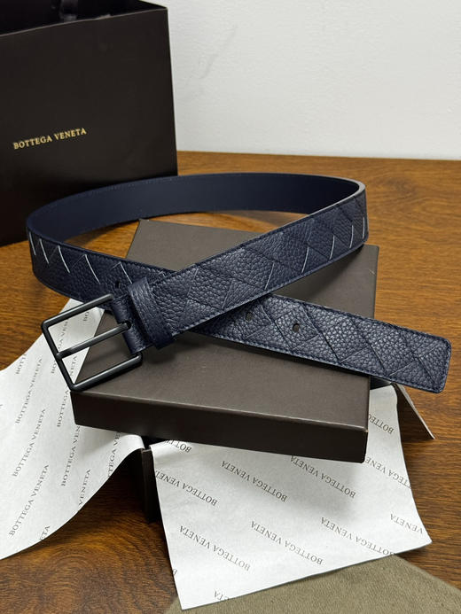 春夏特惠💰380 BV男士腰带 BOTTEGA VENETA   带身宽3.5cm Intrecciato编织腰带 荔枝纹 商品图1