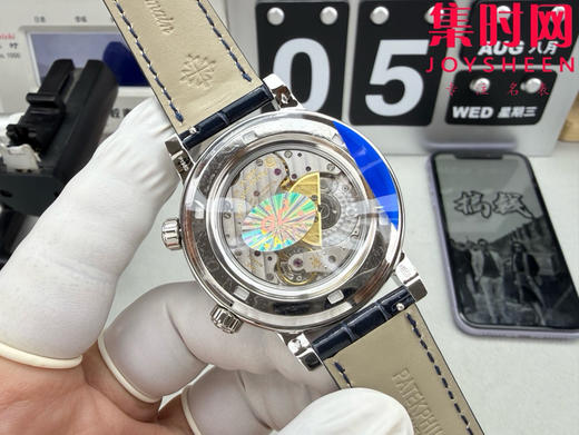 PPF百达翡丽星空 超级复杂功能时计6104系列【彩钻圈】男士腕表 表径44mm 把「天文复杂功能」凝缩成一整片会转动的星空宇宙 商品图7