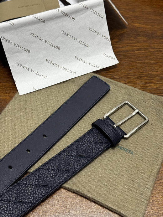春夏特惠💰380 BV男士腰带 BOTTEGA VENETA   带身宽3.5cm Intrecciato编织腰带 荔枝纹 商品图2