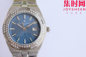 新品—随心所至 启幕无畏之行 VC江诗丹顿新款Overseas CC纵横四海女款系列1225v/1205v 冰蓝面 女士石英腕表 表径33mm