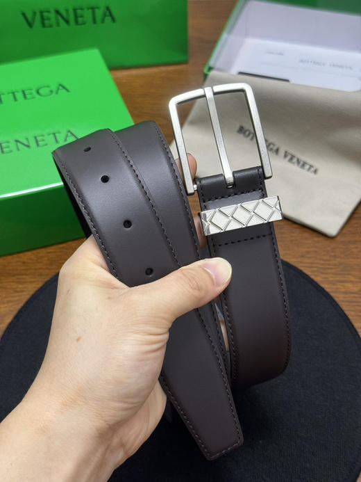 春夏特惠💰320 BV男士腰带 BOTTEGA VENETA 带身宽3.5cm 编织圆环腰带 商品图3