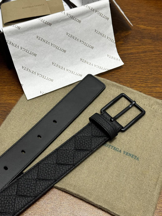 春夏特惠💰380 BV男士腰带 BOTTEGA VENETA   带身宽3.5cm Intrecciato编织腰带 荔枝纹 商品图2
