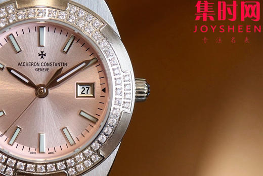 新品—随心所至 启幕无畏之行 VC江诗丹顿新款Overseas CC纵横四海女款系列1225v/1205v 樱花粉 女士石英腕表 表径33mm 商品图4