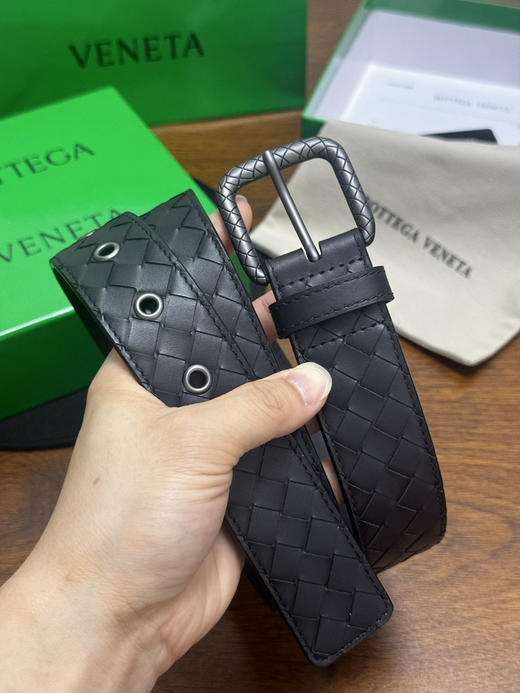 春夏特惠💰270 BV男士腰带 BOTTEGA VENETA 带身宽3.5cm 小牛皮皮革手工编织，手工编织新款牛皮经典之作 商品图2