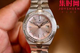 新品—随心所至 启幕无畏之行 VC江诗丹顿新款Overseas CC纵横四海女款系列1225v/1205v 樱花粉 女士石英腕表 表径33mm