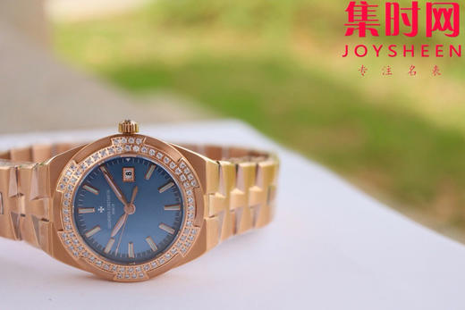 新品—随心所至 启幕无畏之行 VC江诗丹顿新款Overseas CC纵横四海女款系列1225v/1205v 冰蓝面 女士石英腕表 表径33mm 商品图6