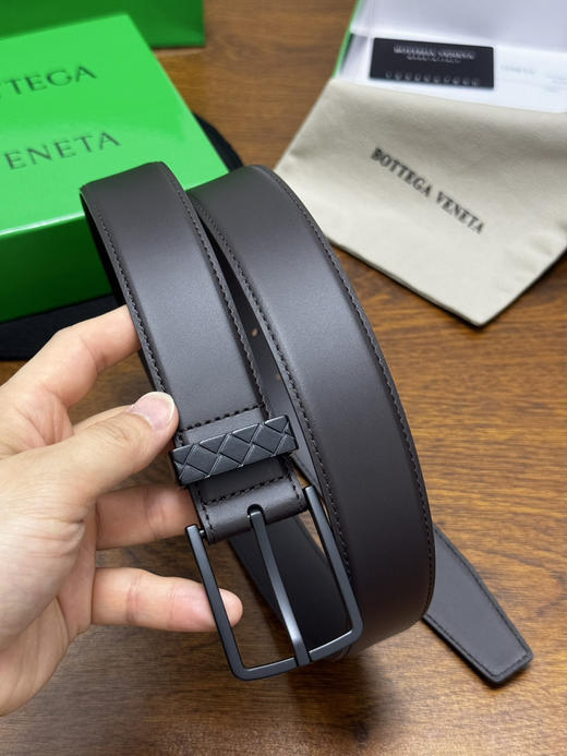 春夏特惠💰320 BV男士腰带 BOTTEGA VENETA 带身宽3.5cm 编织圆环腰带 商品图4