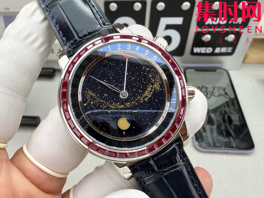 PPF百达翡丽星空 超级复杂功能时计6104系列【彩钻圈】男士腕表 表径44mm 把「天文复杂功能」凝缩成一整片会转动的星空宇宙 商品图2