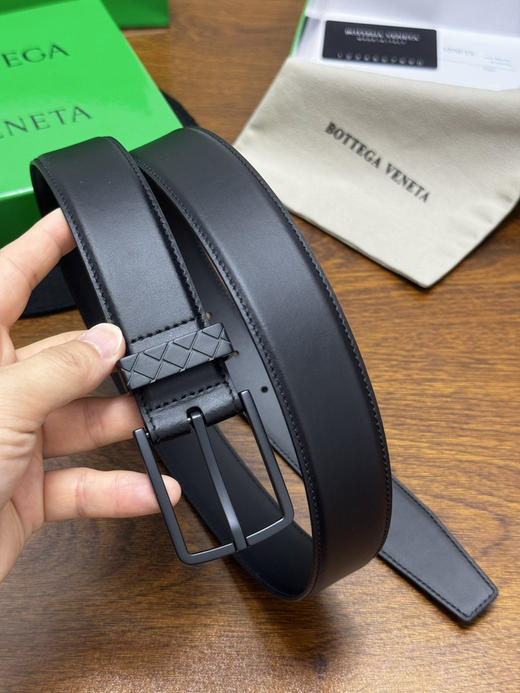 春夏特惠💰320 BV男士腰带 BOTTEGA VENETA 带身宽3.5cm 编织圆环腰带 商品图4