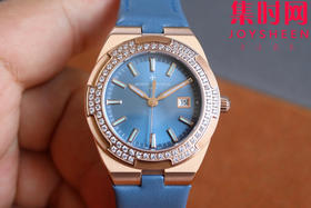 新品—随心所至 启幕无畏之行 VC江诗丹顿新款Overseas CC纵横四海女款系列1225v/1205v 冰蓝面 女士石英腕表 表径33mm