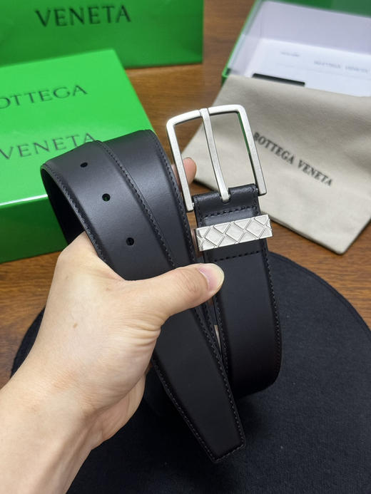 春夏特惠💰320 BV男士腰带 BOTTEGA VENETA 带身宽3.5cm 编织圆环腰带 商品图3