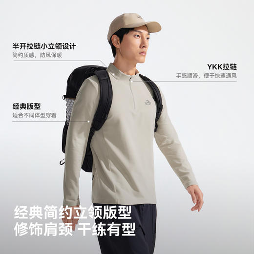 伯希和户外长袖T恤男2026新款轻量透气上衣高弹抑菌徒步打底衣女 商品图3