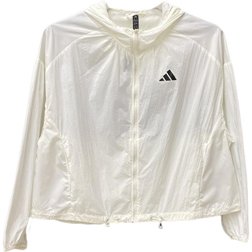 Adidas阿迪达斯夏季女士拉链梭织连帽运动防晒外套KC6012 商品图0