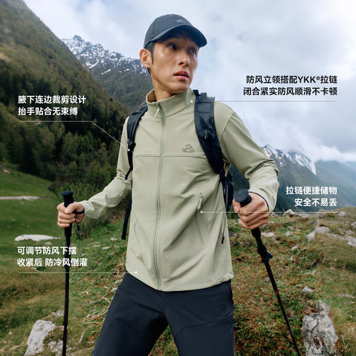 【P系列】伯希和户外软壳衣CORDURA耐磨防风夹克徒步登山外套男款 商品图4