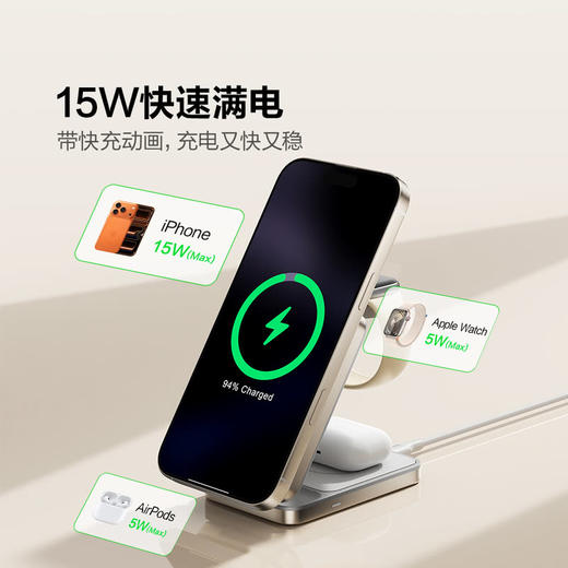 MM 山姆 摩米士 折叠三合一无限充电器 商品图2
