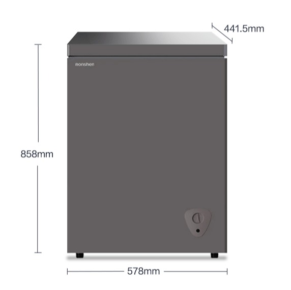 容声 冰柜 BD/BC-100Z10HNLAK 暖灰色 100升 单温区卧式冰柜 直冷 顶开式 一级能效 PCM内胆 变温柜