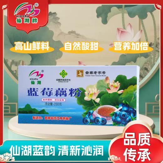 仙湖蓝莓藕粉200g云南特产澄江藕粉荷藕藕粉云南特产老字号含糖 商品图0