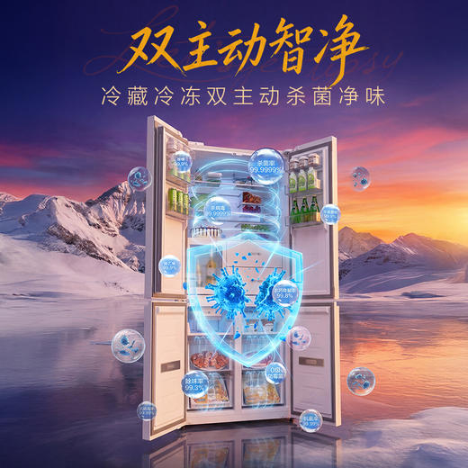 【新品上市】TCL冷布丁机皇MAX515升十字门纯净慢融冰磁鲜双系统双净味新一级能效零嵌冰箱 R515T15N-UQBS 商品图10