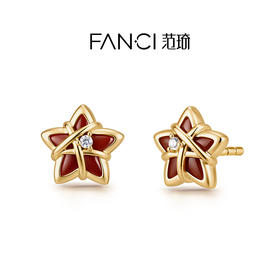 Fanci范琦幸运星耳钉祈愿红原创设计送女友闺蜜生日礼物