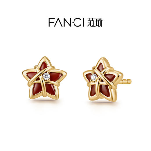 Fanci范琦幸运星耳钉祈愿红原创设计送女友闺蜜生日礼物 商品图0