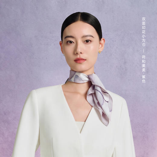 《升明月》中秋真丝小方巾礼盒100%桑蚕丝 商品图3