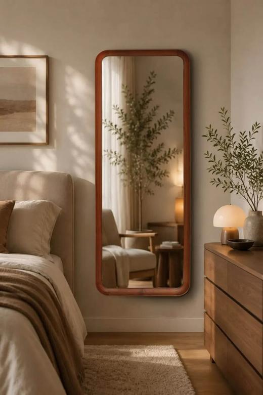 伽罗 JALO MCM风格常相见樱桃木实木全身镜（拍下后10个工作日内发货） 商品图6