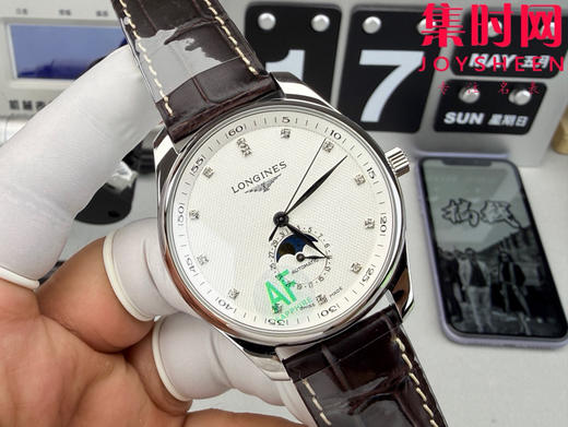 CR浪琴名匠月相系列 四针月相 名匠月相42mm 白盘钻面 自动机械 男士腕表 商品图1
